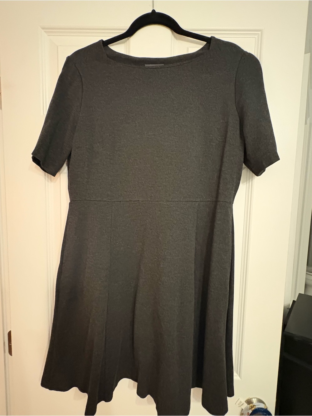 The Limited Charcoal Gray Short-Sleeve Fit & Flare Dress